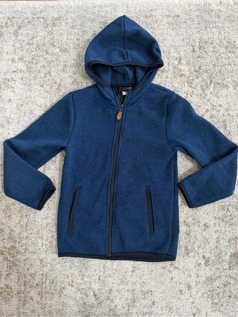 H&M Navy Kids Hooded Zip Fleece Jacket